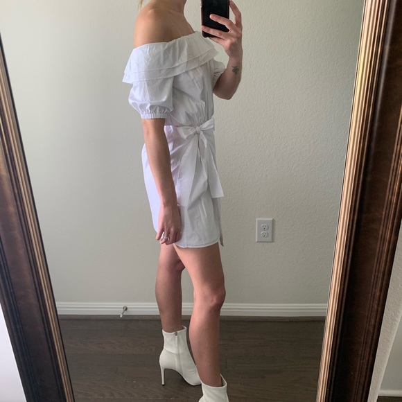 SALE! ⭐️ Lovers and friends white Cotton mini dress ruffled - Picture 9 of 10